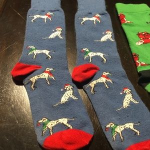 Christmas Dog Dress socks Cuffed